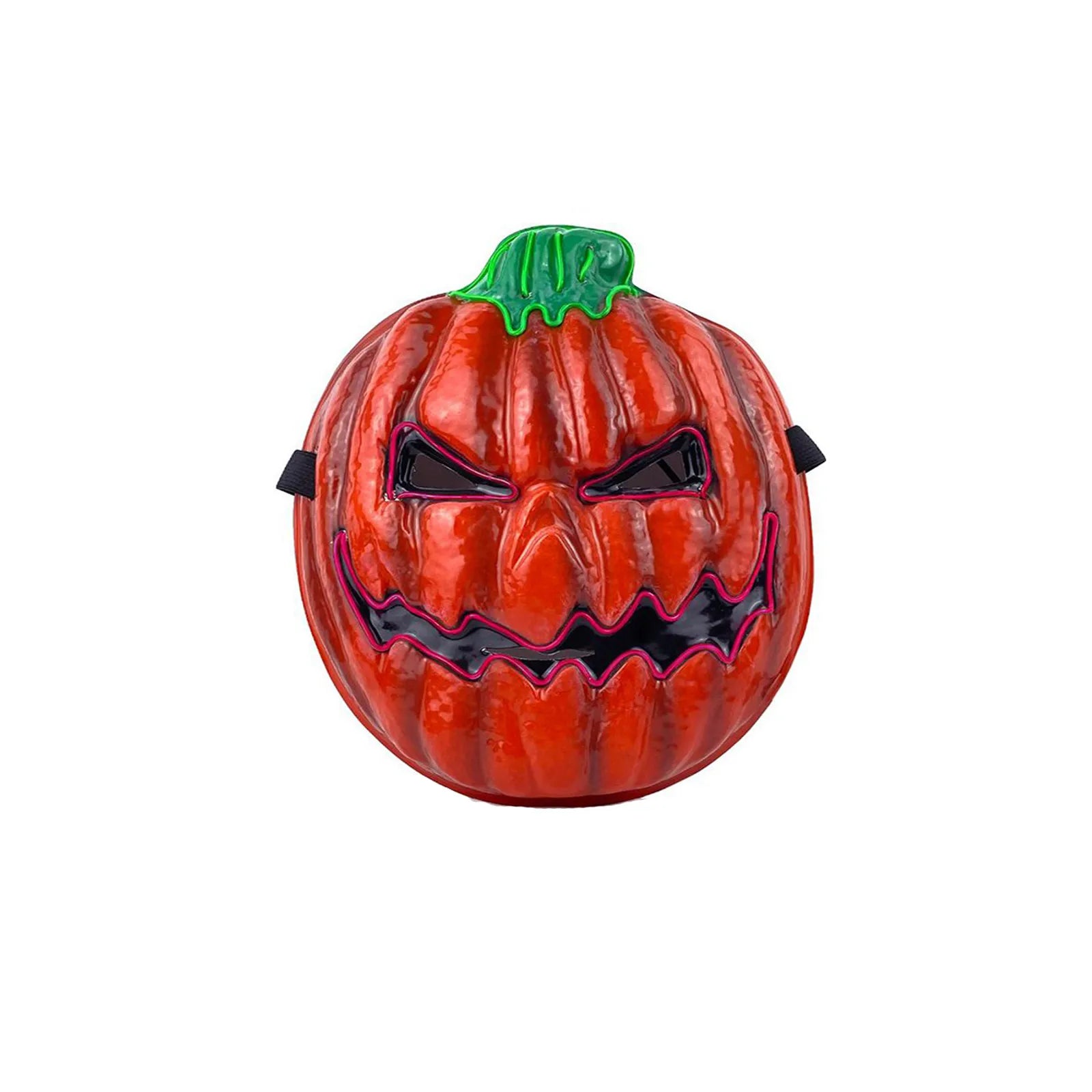 Creative Halloween Party Props Luminous LED Horror Mask Gloiwng Neon Pumpkin Head Mask Light Up Ghost Face Mask Scary Decoration Qme F