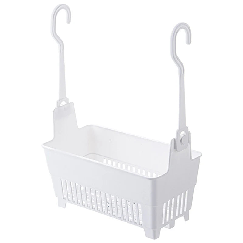 Storage Basket with Hanging Hook Household Shower Supplies Organizer for Home Kitchen Bathroom Toilet Multifunctional Container. Qme