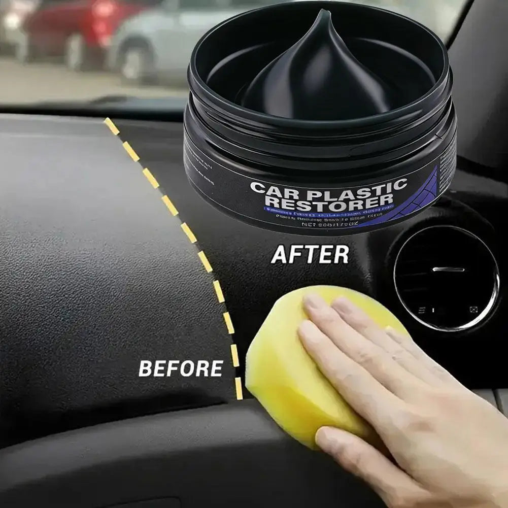 Car Plastic Restorer Cream Interior Exterior Scratch Remover Wax Auto Qme