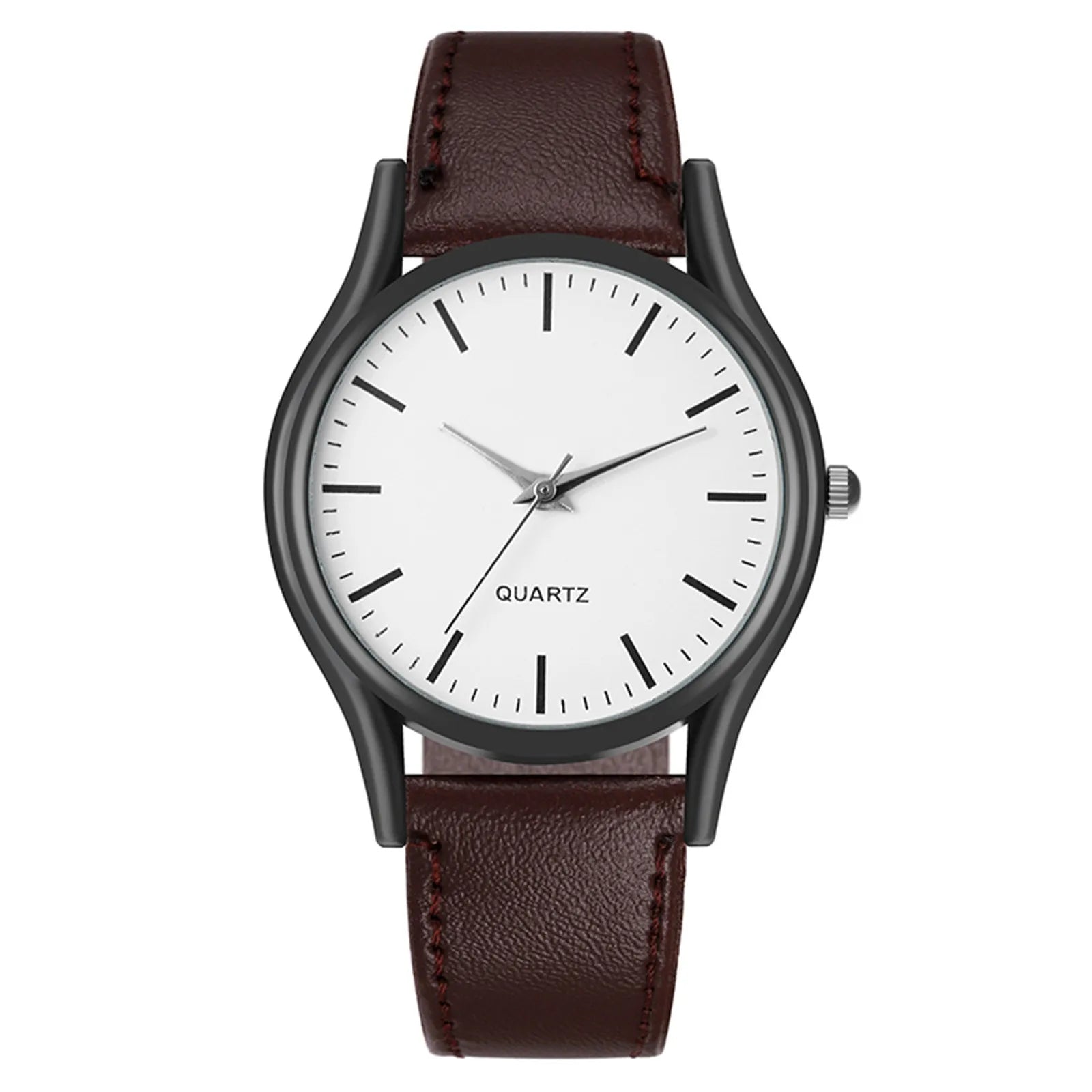 New Couples Watches Leather Strap Minimalist Fashion Quartz Wristwatches Multiple Colors Clothing Accessory Casual Simple Watch Qme I