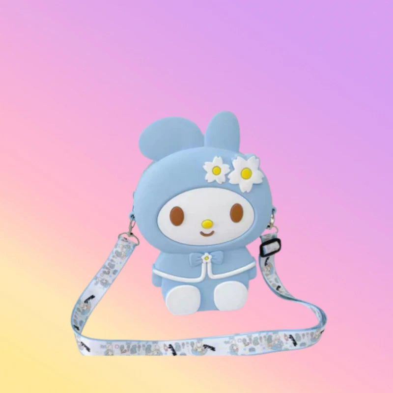 Melody Cartoon Coin Purse Cute, Instagram-Style Fashion Bag for Students Street Style Silicone Crossbody Bag with Toy Design Qme