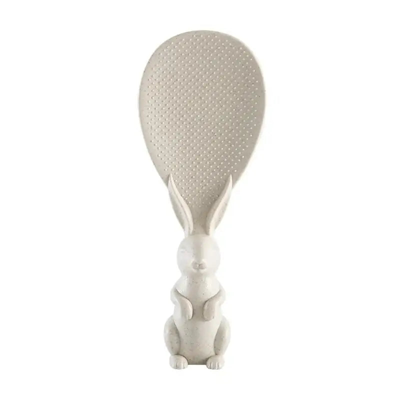 Straw Rabbit Spoon Can Stand Up Rice Spatula Cooker Creative Qme Beige