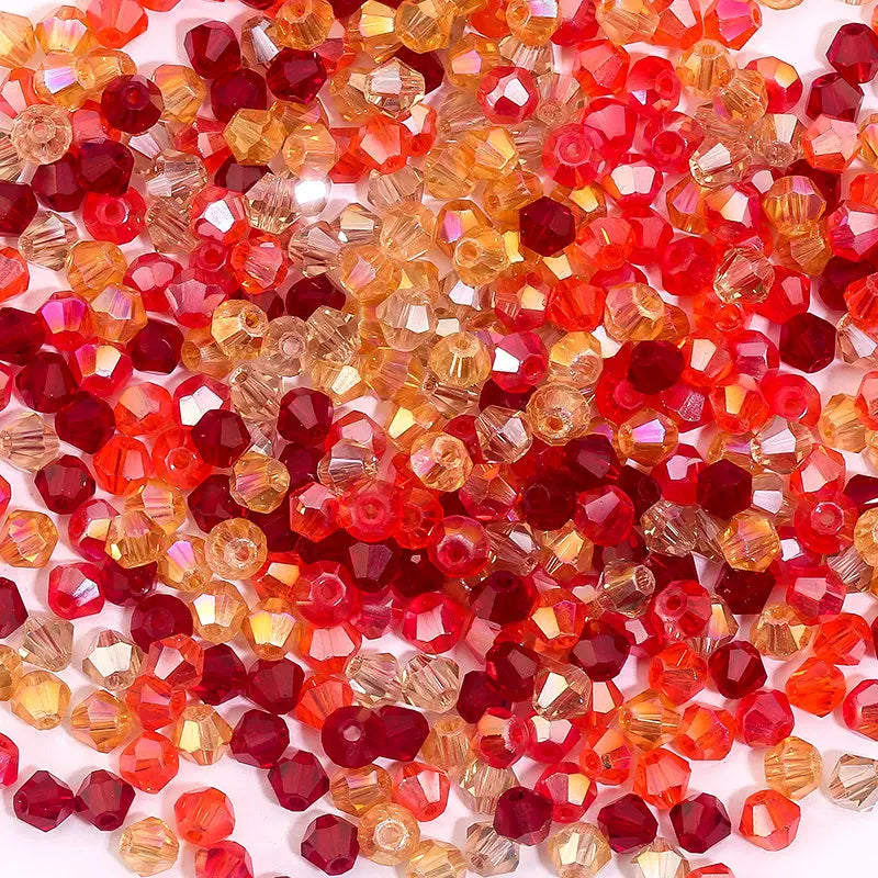 Glass Beads Bicone Shaped Faceted Crystal Jewelry Making Bracelet