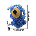 Squeaky Stuffed Dog Toy Interactive Dog Squeak Toys for Teeth Cleaning Enrichment Stimulation Puppy Chewers Qme Blue