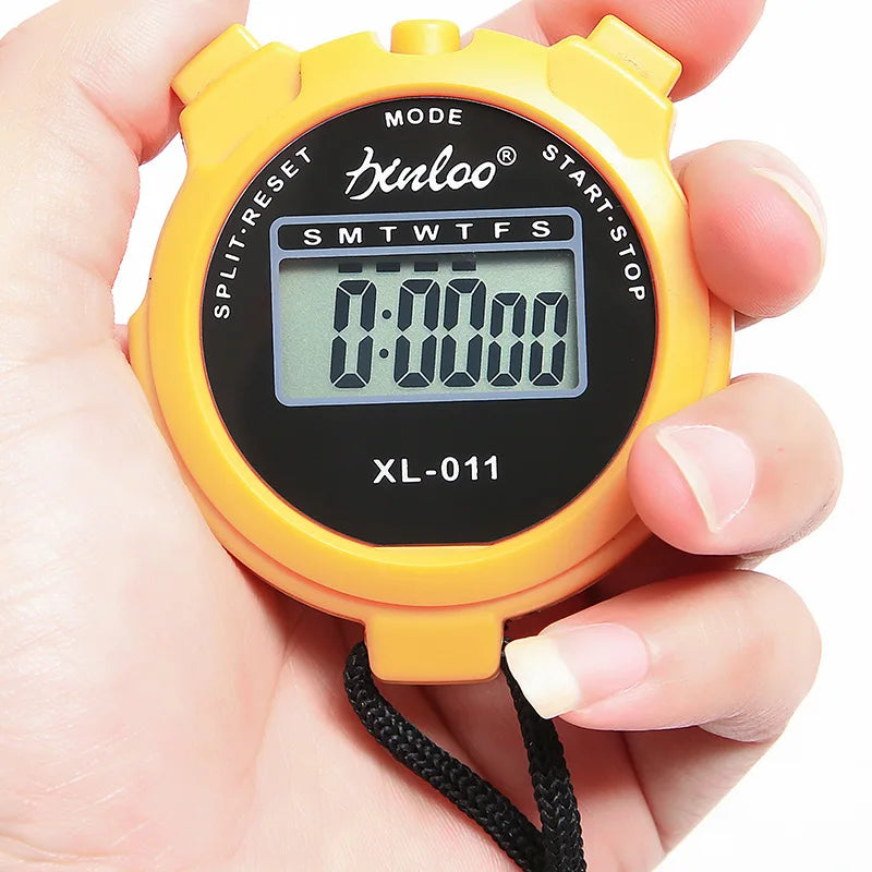 Portable Handheld Sports Stop Watch Digital Display Fitness Timer Qme