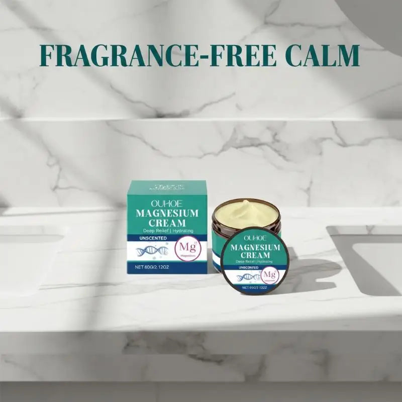 Calming Magnesium Body Cream Sore Muscles Enhanced Nourishing Massage Qme