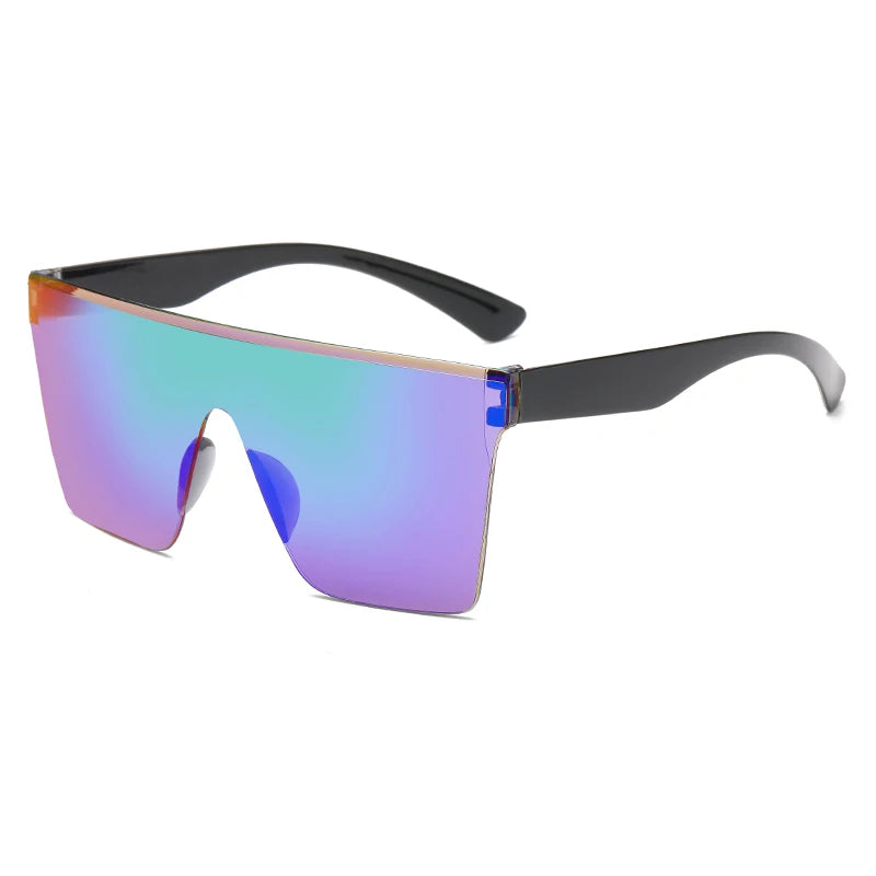 Oversized Square Frame Sunglasses Casual Fashion Women Sun Glasses Men Retro Y2K Sports Cycling Driving Goggles UV400 Shades Qme black green purple