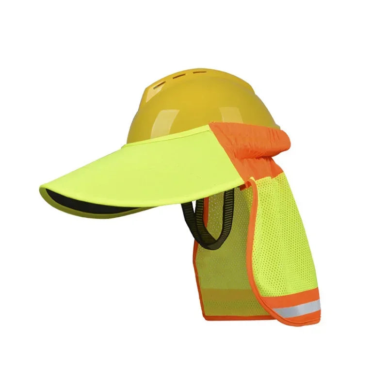 High visibility fluorescent reflective awning, cool and breathable, high temperature sunscreen farm cap for summer Qme
