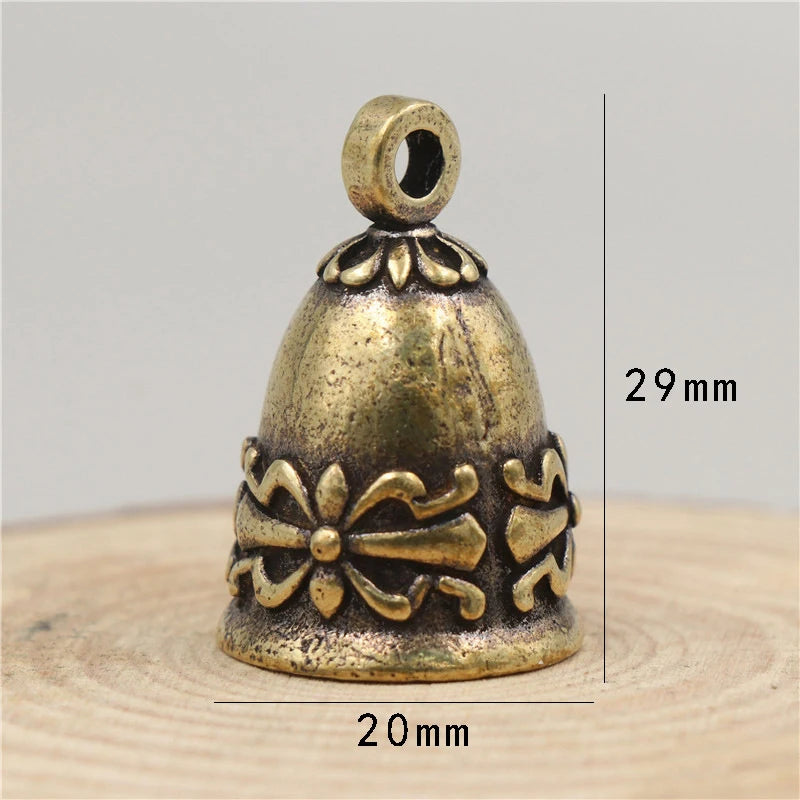 Decor Hanging Ornament Bell Pendant Jingle Brass Vintage Keyring Qme