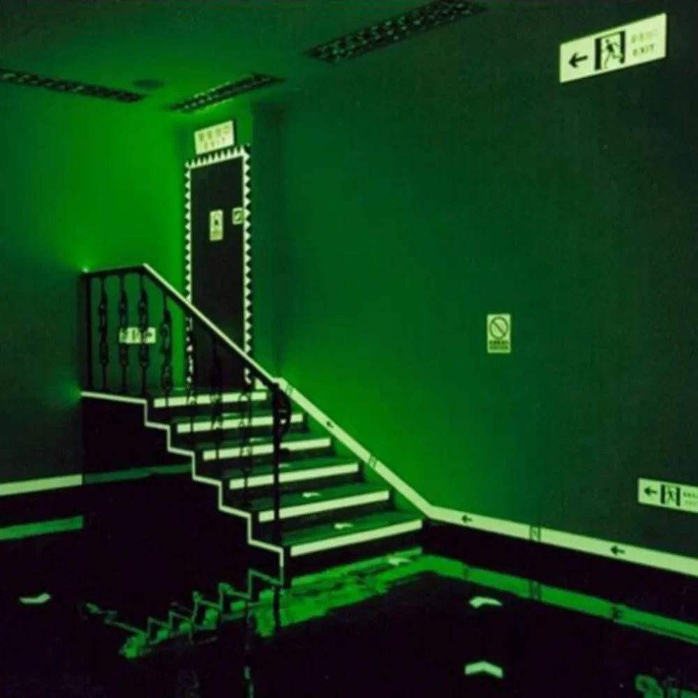 1.5cm*1m Luminous Fluorescent Night Self-adhesive Glow In The Dark Sticker Tape Safety Security Home Decoration Warning Tape Qme
