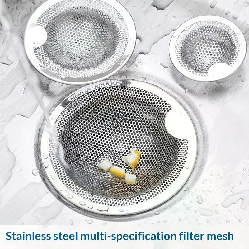 Stainless Steel Sink Drain Strainers With Durable Fine Mesh Perfect For Catching Food Scraps Preventing Clogging Kitchen Tool Qme