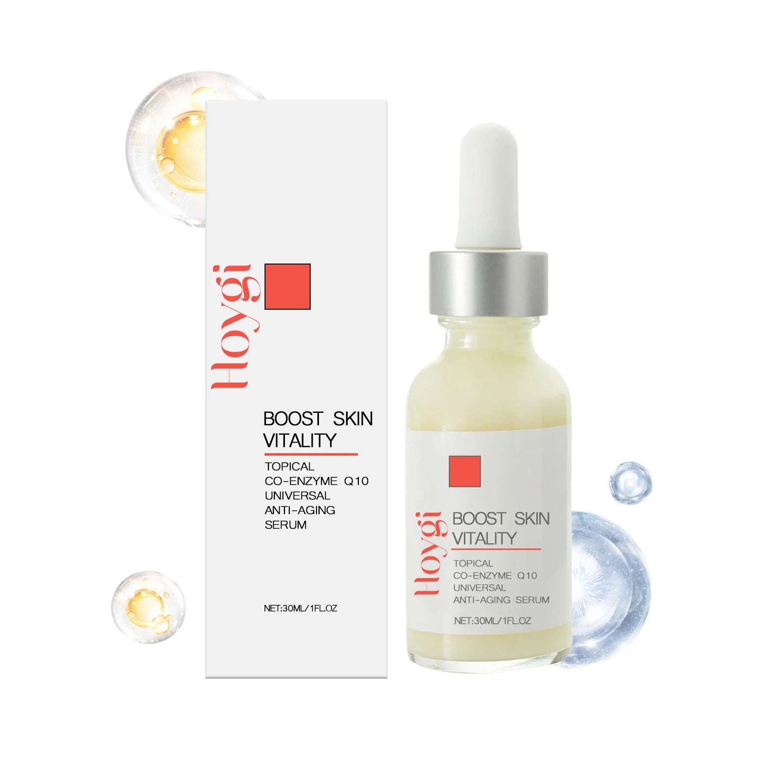 Face & Neck Firming Serum Deep Nourish Fade Fine Lines Lifting Tighten Skin Topical Co-Enzyme Q10 Universal Anti-Aging Serum Qme 30ml Boxed