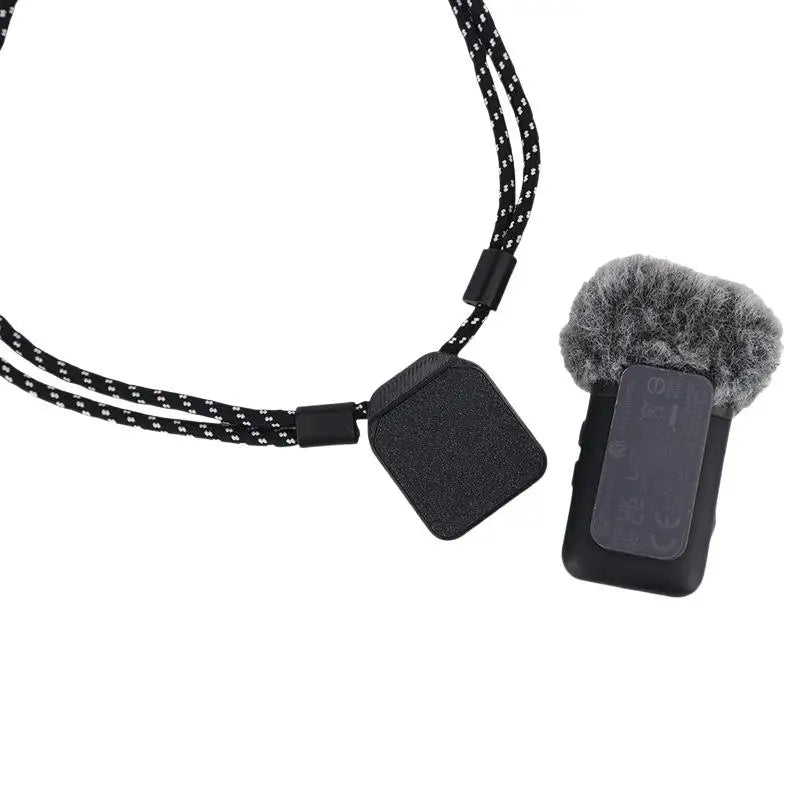 Magnetic Mic Necklace Holder Easy Install Hands-free 2 Microphone Qme