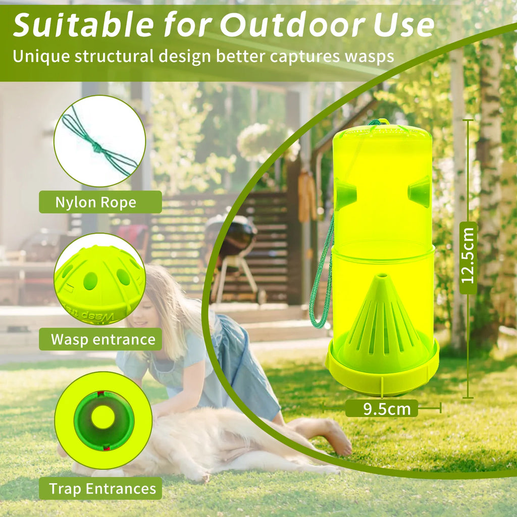 Foldable Wasp Trap Outdoor Carpenter Bee Traps for Outside Fly Wasp Catcher Fly Trap Indoor Killer Hunter for Hornet Mosquito Qme