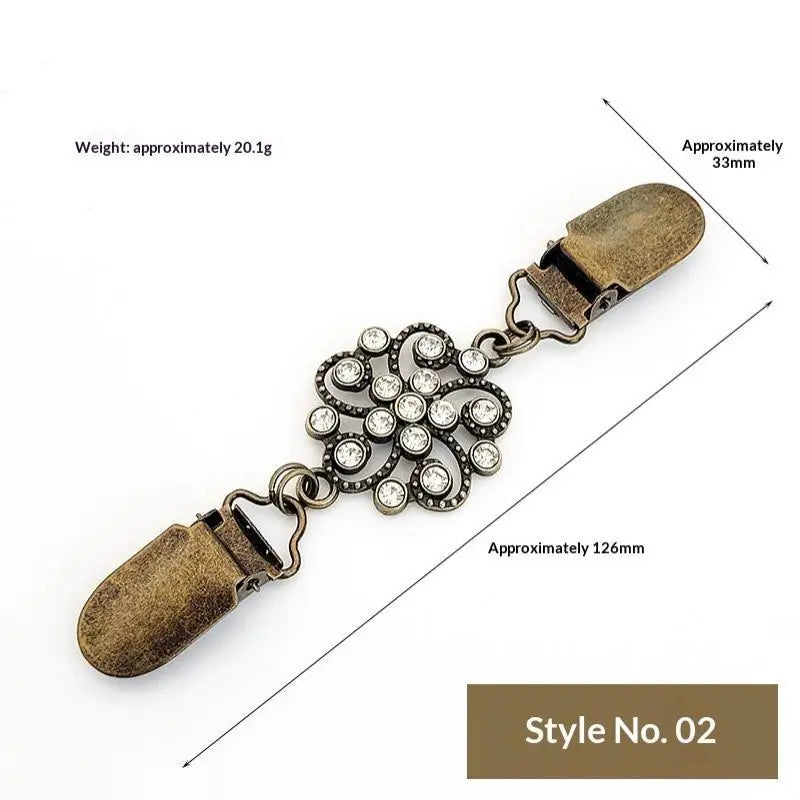 Elegant Sweater Clips Retro Back Cinch Shawl Cardigan Collar Clip To Tighten Dress Pant Waist Tightener For Women Girls Clothing Qme A2