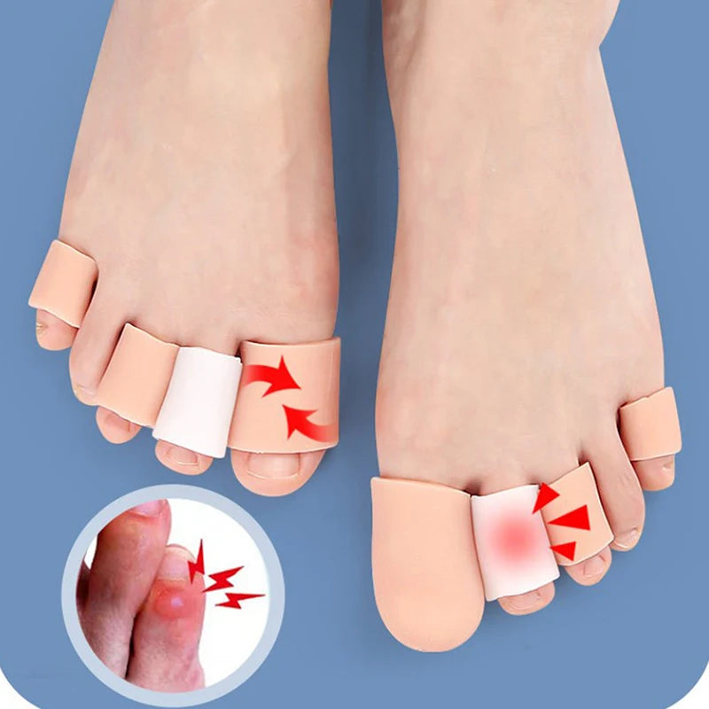 Gel Toe Separator Finger Protector Silicone Cushion Tubes Sleeves Qme