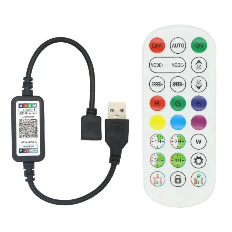 RGB Colorful LED Light Strip Connector APP Control DC USB 5V-24V Qme 5V USB B