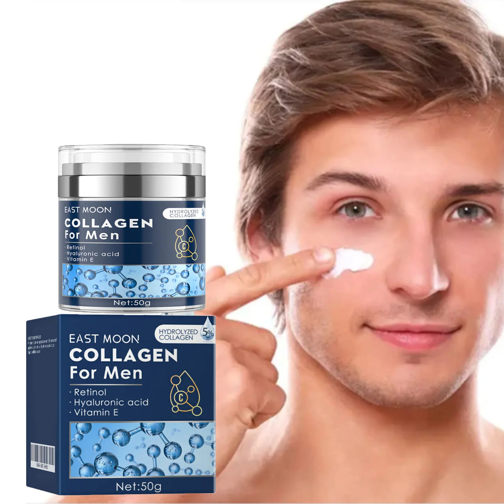 Men's Retinol Collagen Face Cream Hydrating Lifting Firming Fade Fine Lines Brighten Skin Tightening Anti-Wrinkle Men Skin Care Qme