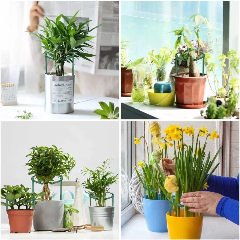 Plastic Plant Support Pile Stand Plant Support Pile for Flowers Greenhouses Arrangement Fixing Rod Holder Garden Tools Qme