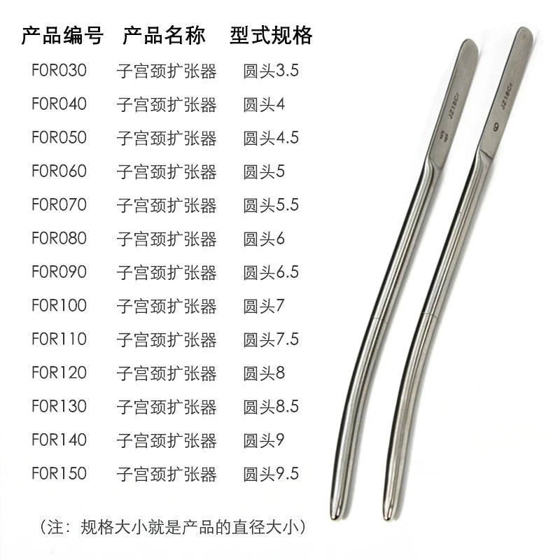 Cervical Dilator Gynecological Stainless Steel Dilation Rod Strip 3 Qme