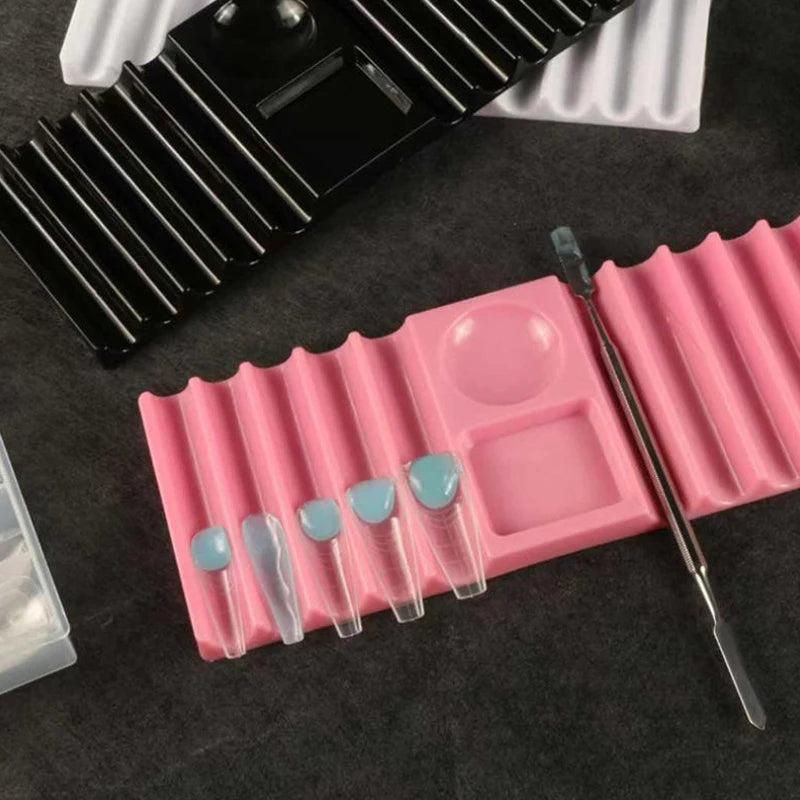 Plastic Multi-purpose Nail Art Pen Holder 10-Compartment Brush Stand Qme