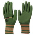 10PCS Work Gloves Nitrile Rubber Abrasion Resistant Anti-Slip Oilproof Breathable Protective Gloves for Construction Workplace Qme Green