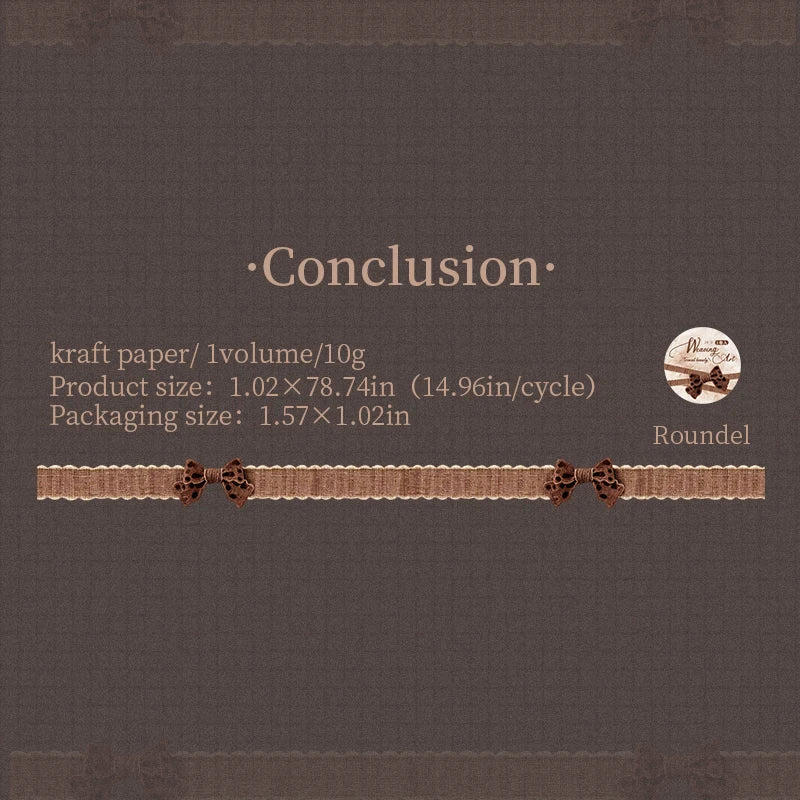 1 Roll Bow Pattern Fabric Texture Themed Die-Cut Washi Tape for DIY Scrapbook Frame Collage Laptop Phone Cup Luggage Guitar Deco Qme 1