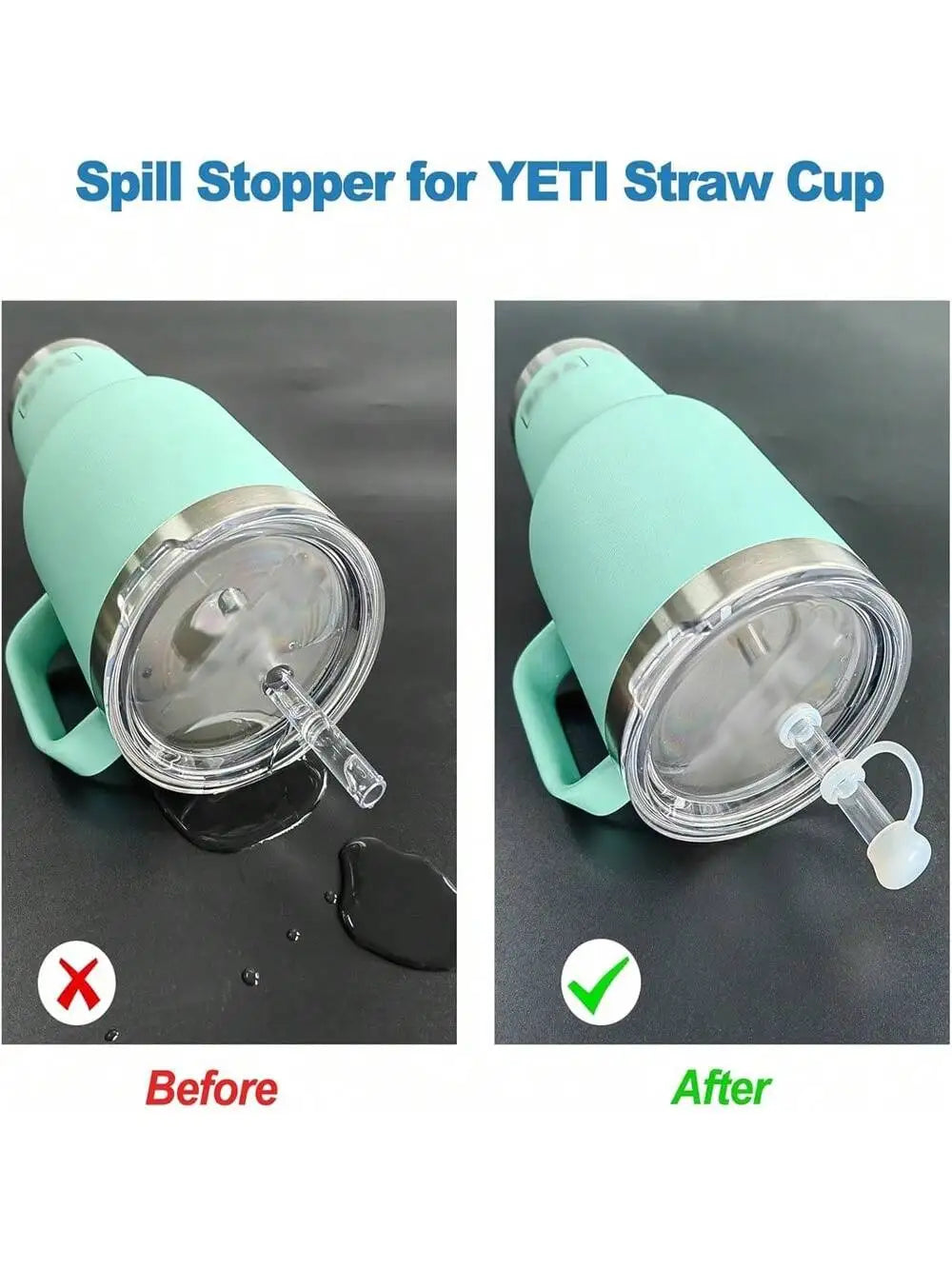Silicone Spill Proof Plugs Compatible YETI Straw Cups Mug Accessories Qme