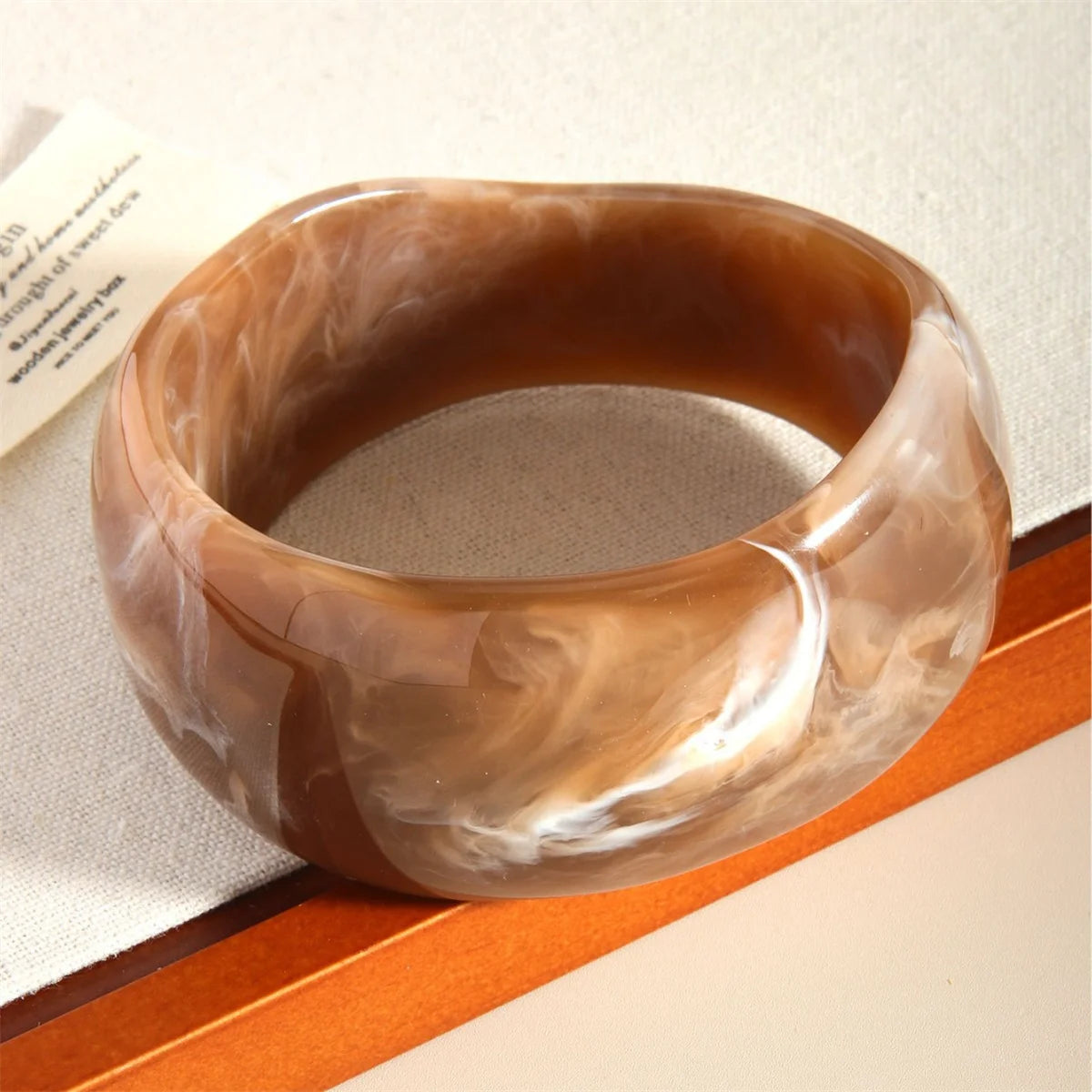 Korean Ins Candy Color Wave Wide Version Square Acrylic Resin Y2k Hip Hop Bangle Bracelet for Women Party Travel Jewelry Girl Qme