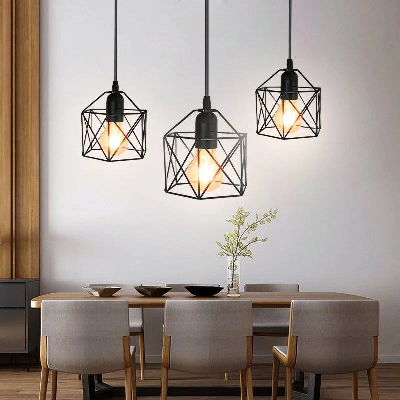 Vintage Chandelier Led Ceiling Lighting Nordic Style Hanging Lamp Dining Living Room Home Christmas Decor Pendant Light kitchen Qme