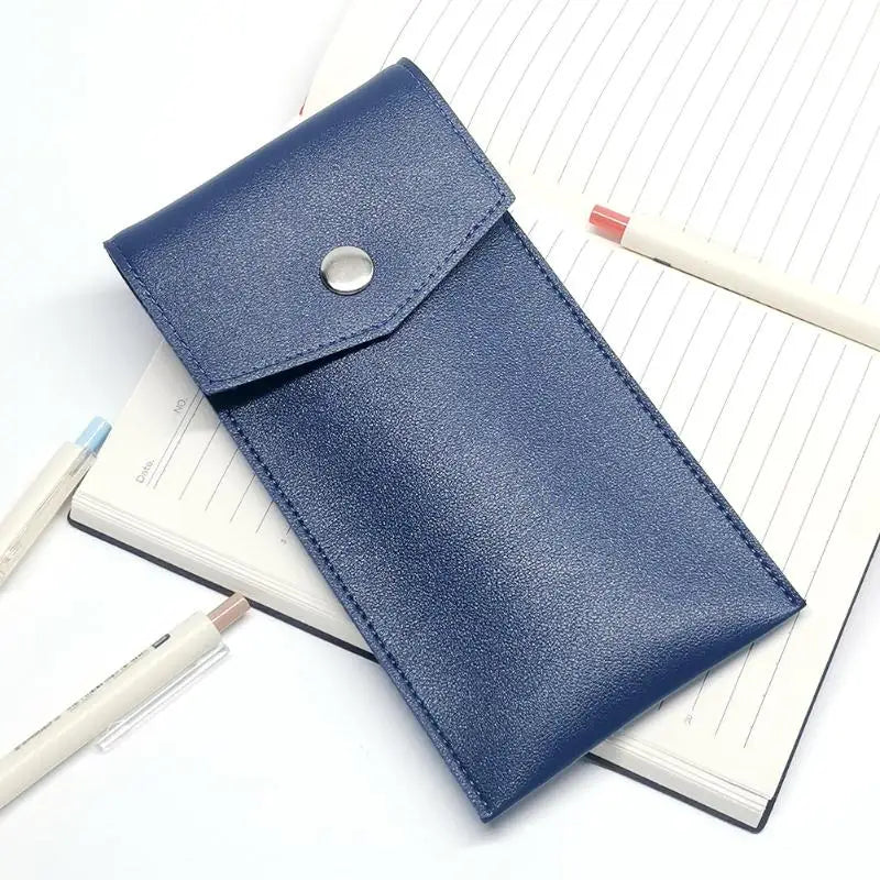 PU Leather Pencil Case Storage Bag Student Glasses Portable Qme A9