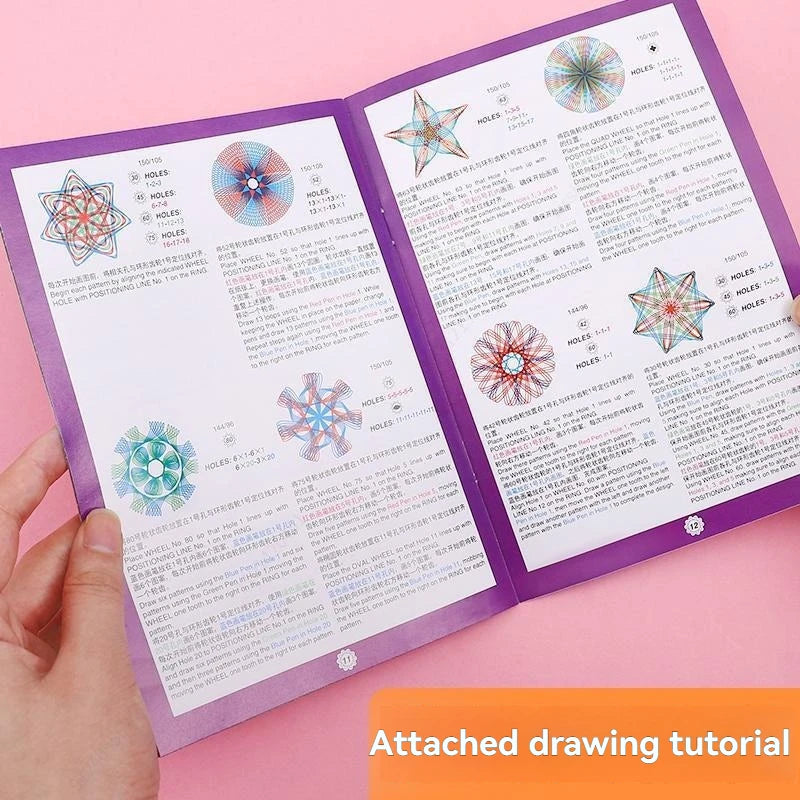 28 Pieces/set Multifunctional Ruler,magic Template, Create Stunning Spiral Drawings, Multifunctional Geometric Drawing Ruler Set Qme