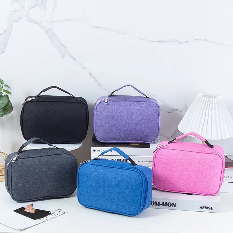 Large Capacity Pencil Case for Students - Sketch Art Supplies Organizer Multi-Pocket Heavy Duty Stationery Bag & Pen Holder Qme