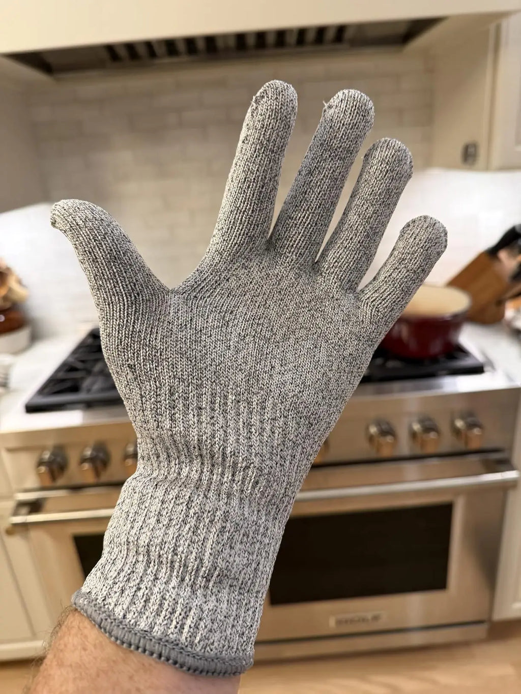 3Pairs Cut Resistant Gloves Food Grade Level 5 Protection Safety Kitchen Cutting Gloves Gray for Chef Wood Carving Qme GRAY L