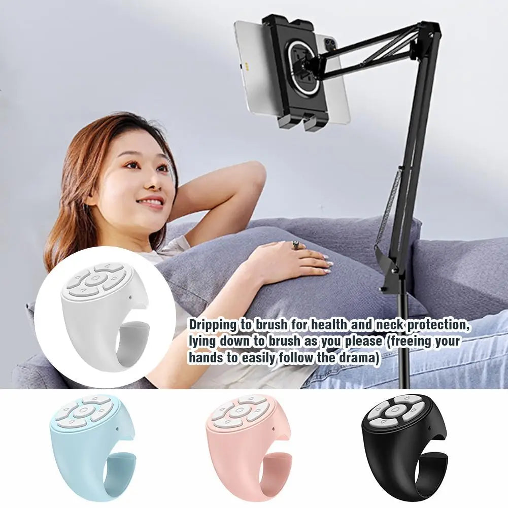 Wireless Bluetooth Remote Control, Video Scrolling Ring Page Turner Bluetooth Ring Scroller, Rechargeable Scrolling Rings Qme