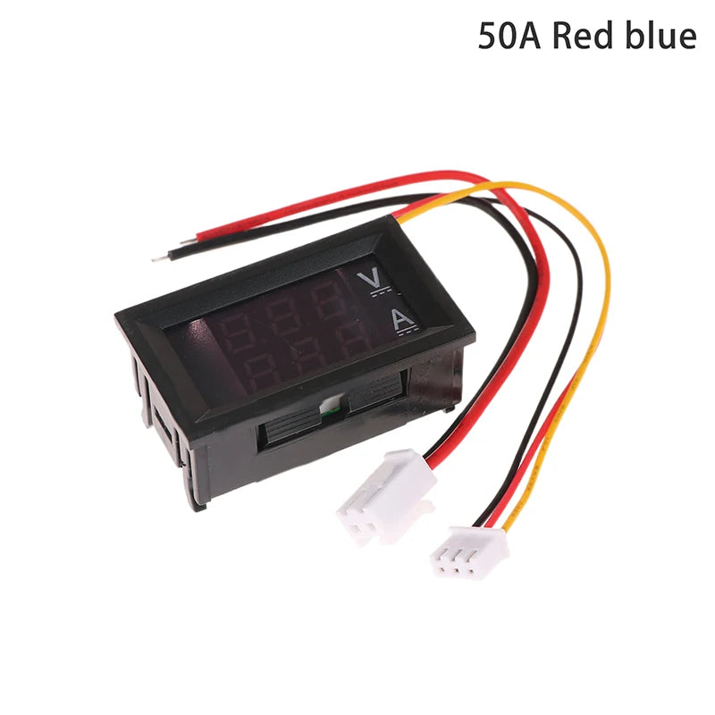 Mini Digital Voltmeter Ammeter DC 0-100V 50A Amp Volt Voltage Current Qme A2