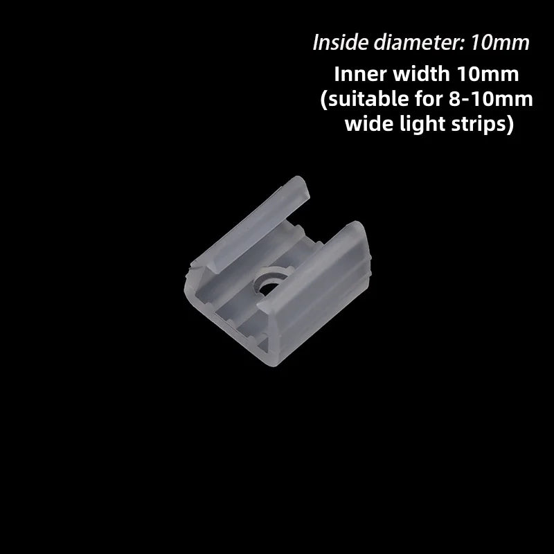 20PCS 10/12/14/17/20mm LED Strip Fix Clips Connector For Fixing 2835 Neon Light 220V COB Plastic Buckle Flexible Accessories. Qme 10MM