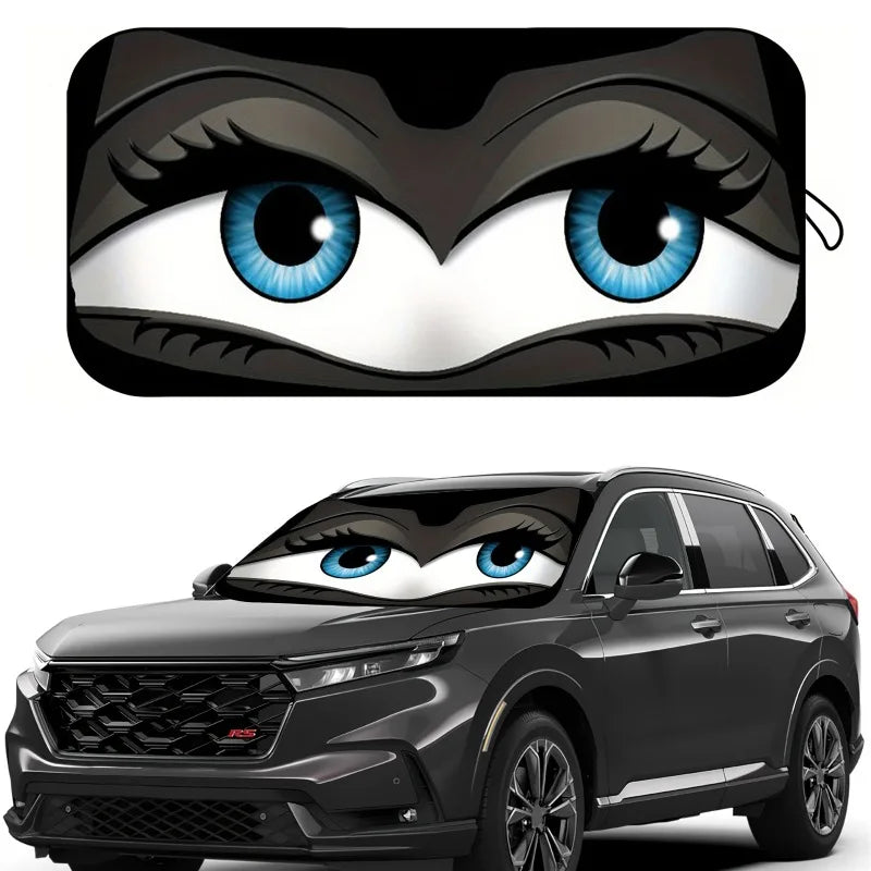 Cartoon Folding Car Sunshade Windshield Protector UV Heat Protection Qme