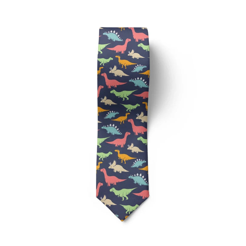 Funny Little Dinosaur Men's Tie Unisex Business Dating Novelty Qme type4