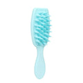 Silicone Shampoo Brush Scalp Massage Head Washing Comb Long Handle Qme Blue China Mainland
