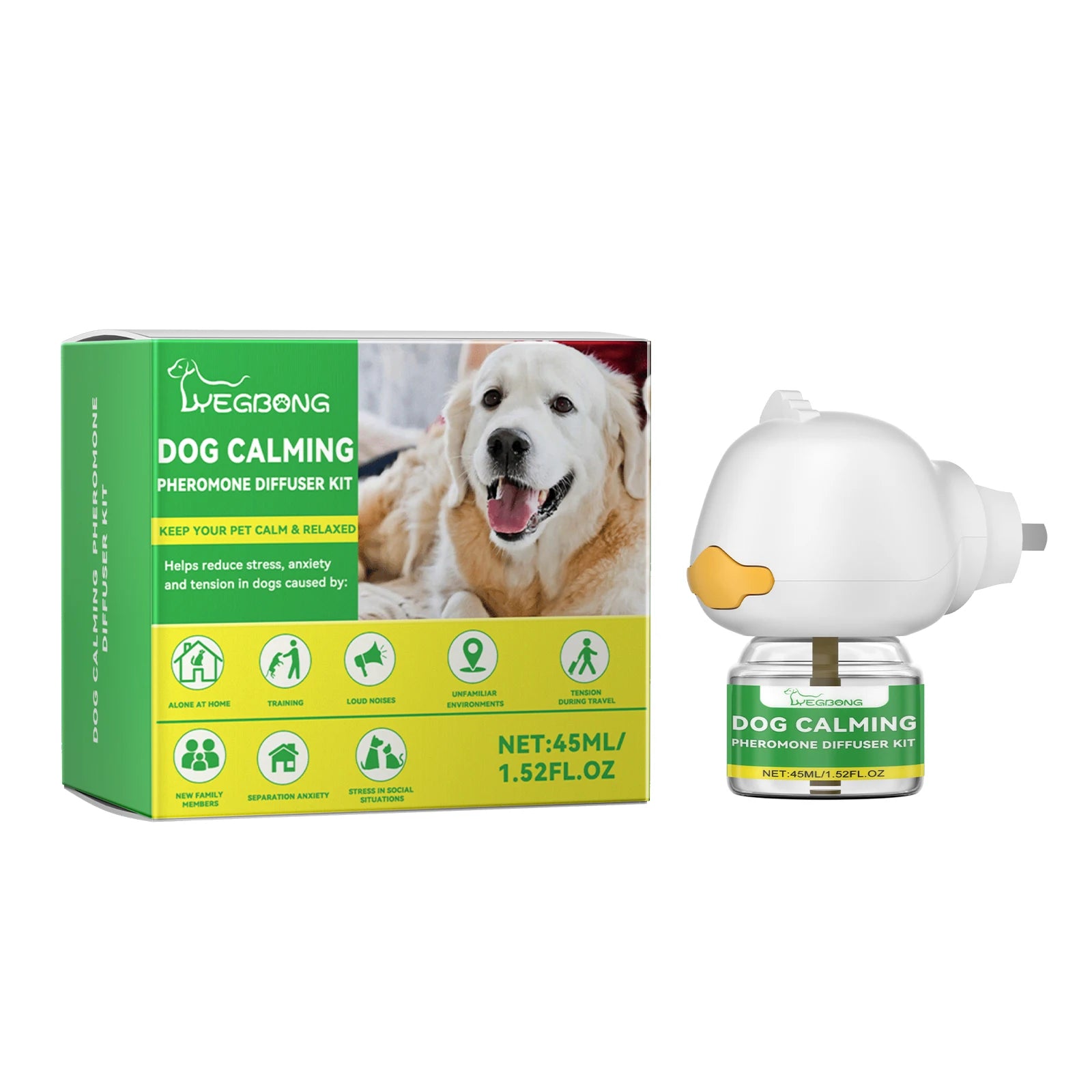 Dog Calming Diffuser Kit Relaxing Anti Anxiety Relief New Environment Stress Preventing Urinary Incontinence Pet Soothing Liquid Qme 1 Set Boxed
