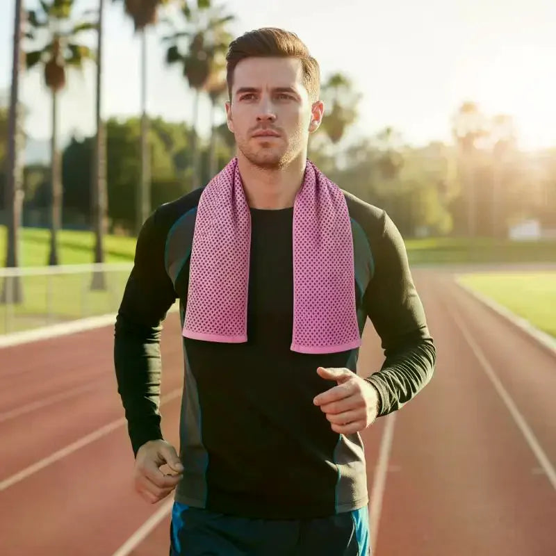 1Pcs Breathable Cooling Towel Ultra Soft Lightweight Microfiber Towels Quick Drying Sunstroke Prevention Yoga Swimming Gym Towel Qme