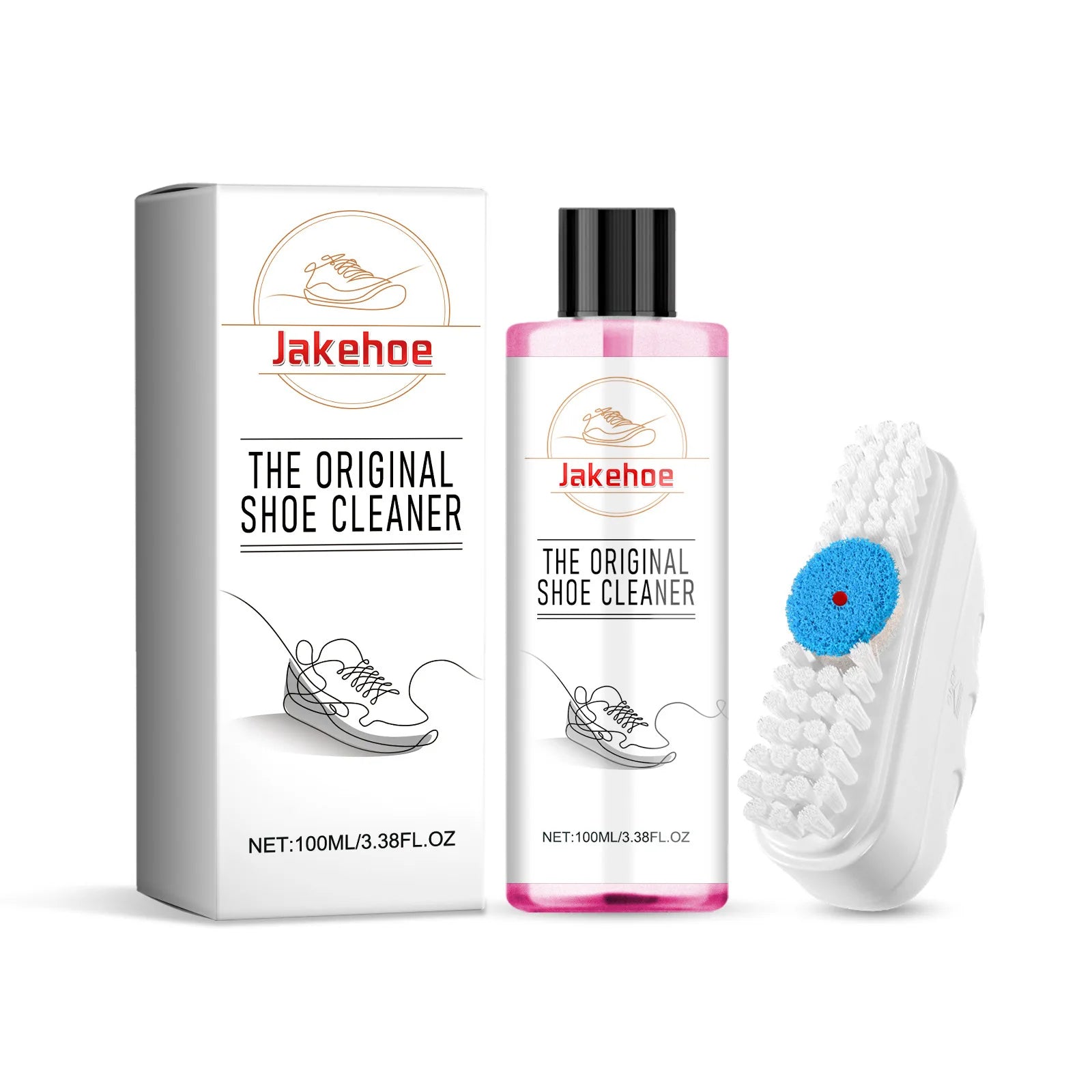 Shoe Cleaner Kit Whitening Foaming No-Wash Shoe Polisher Leather Upper Yellow Edge Dirt Stain Removal Cleaner Shoe Stain Remover Qme 100ml Boxed Kit