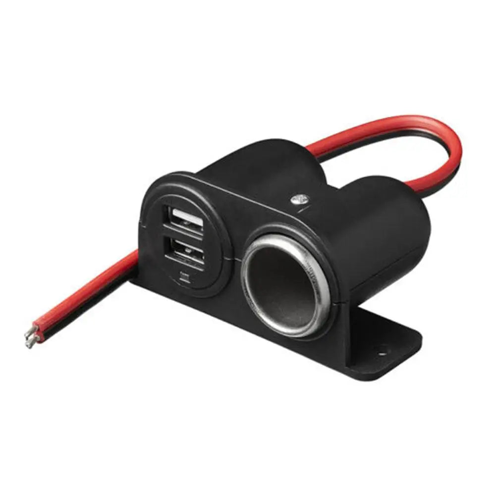 Multifunction Cigarette Lighter Ports Socket 2 USB 3.1A/3100ma Car Charger Camper Multi Plug Port Adapter Charger Recessed Cars Qme A