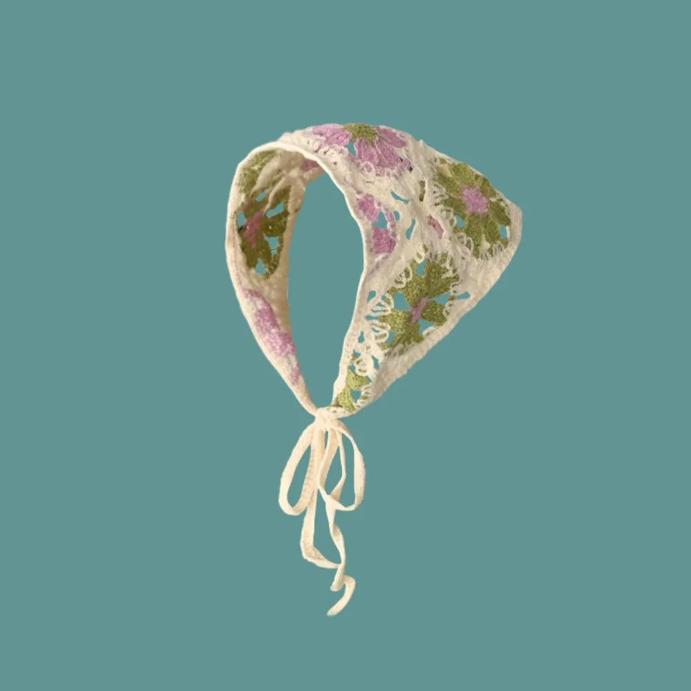 Sweet French Knitted Headband Floral Strawberry Women Hair Scarf Qme Style 7