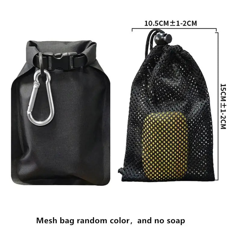 Quick Dry Soap Bag Standard Fold Up Toiletry Case Portable Bar Qme Black
