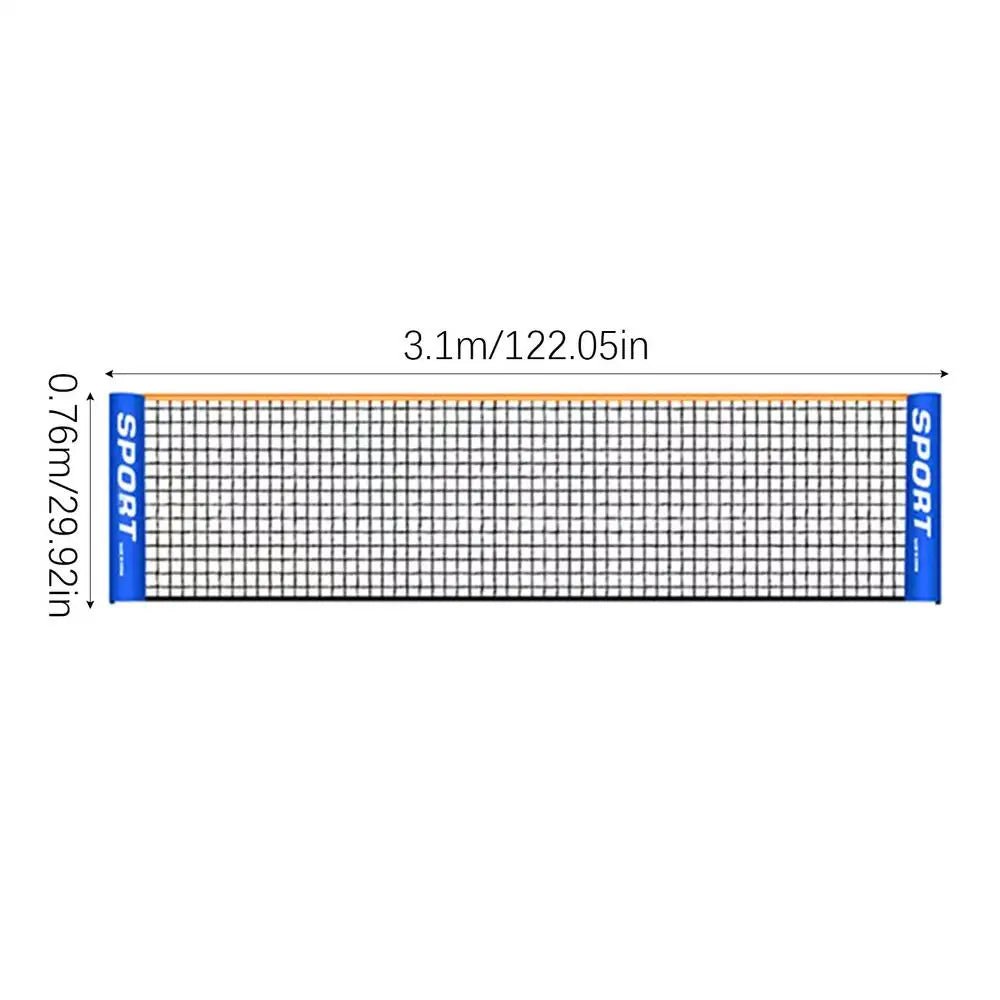 Badminton Net Height Adjustable Kids Volleyball Mesh Training Qme A