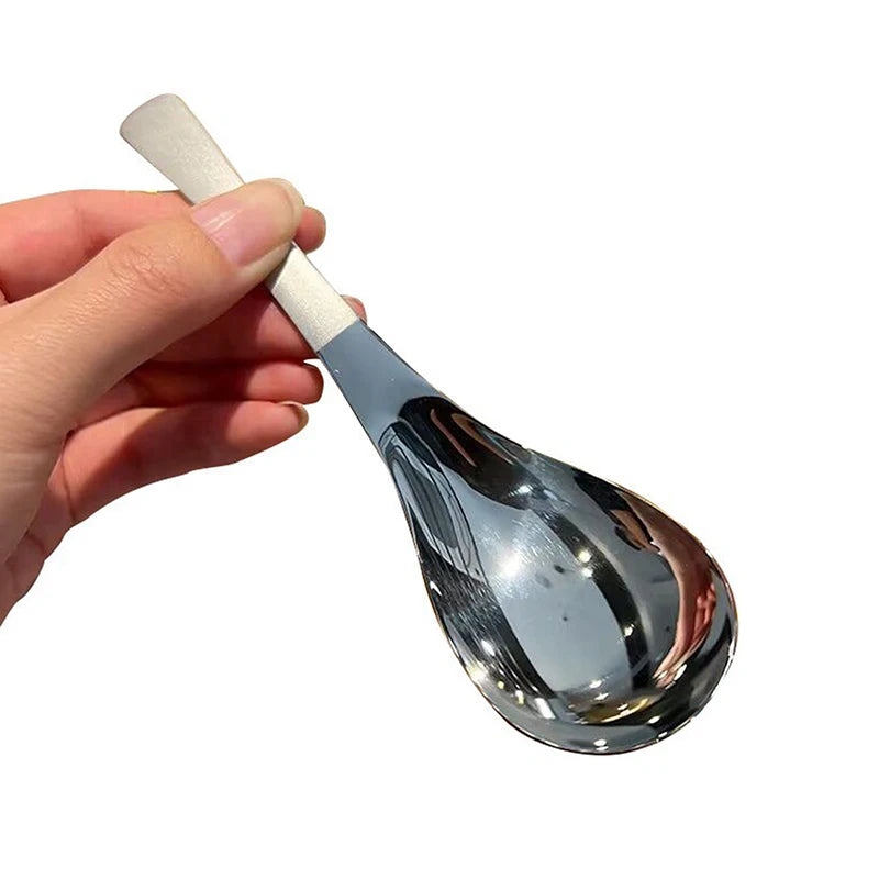 Stainless Steel Soup Spoons Home Kitchen Ladle Capacity Gold Silver Qme