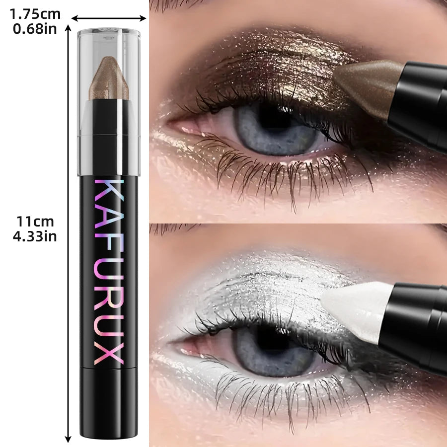 24 Colors Pearlescent Glitter Eyeshadow Eyeliner Pencil Waterproof Qme