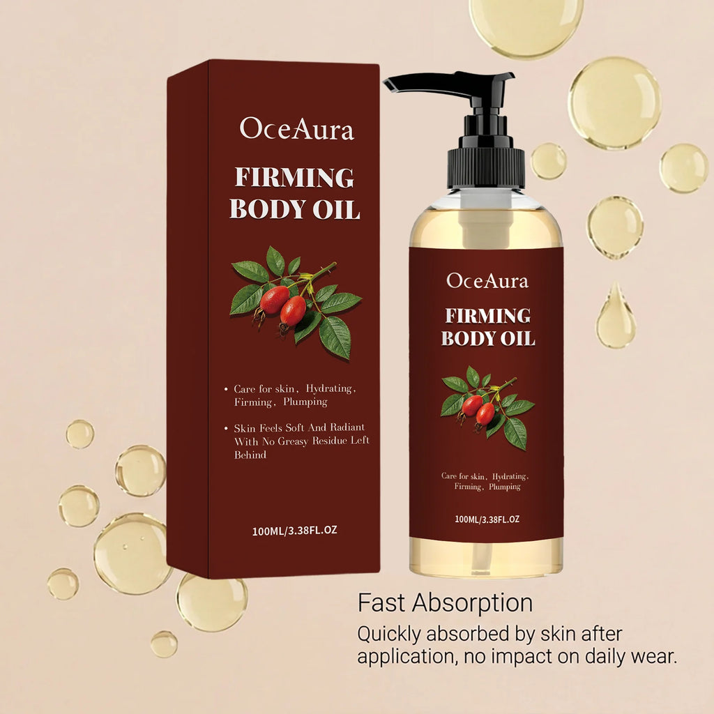 OceAura Firming Body Oil for Neck Chest Thigh Fast Absorbing Hydrating Skin Softener Plumping Anti Sagging Body Skin Care Oil Qme